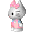 a gif of hello kitty in an all pink outfit. she is spinning around.