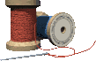 two spools of thread